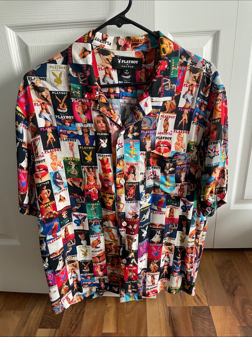 PLAYBOY Multicolor Cover-Print Button-Down Camp Shirt